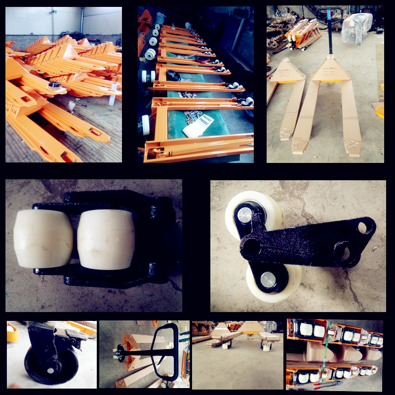 液壓手動(dòng)叉車生產(chǎn)車間零部件展示