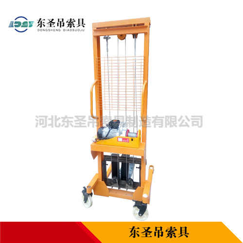 堆高搬運叉車帶電機手動操作--河北東圣吊索具制造有限公司--液壓堆高車|手動叉車|小型攪拌機|石材夾具