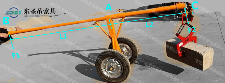 石材吊夾小推車搬運路沿石--河北東圣吊索具制造有限公司--石材夾具