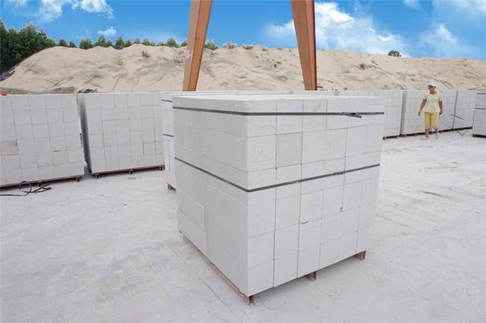 需要搬運(yùn)的條形石托盤使用2噸堆高車搬運(yùn)--河北東圣吊索具制造有限公司--堆高車