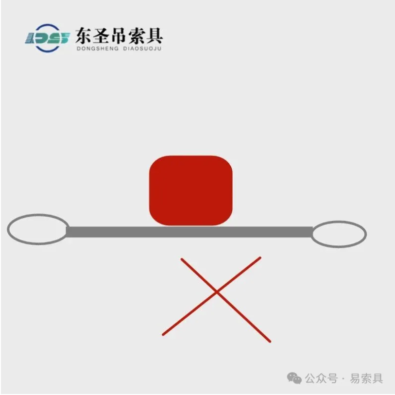 不能重物壓或者拖拽吊裝帶