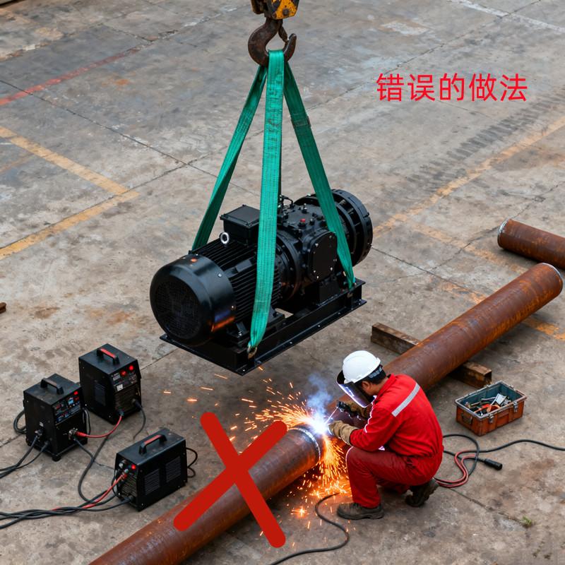 焊接作業(yè)附近要保護(hù)好調(diào)轉(zhuǎn)帶