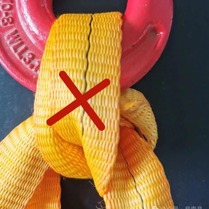 “吊裝帶不允許采用無掛入栓結環(huán)